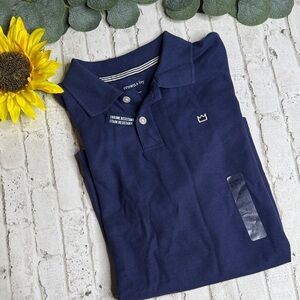 Crown & Ivy Boys’ Polo Shirt – Size Large – Navy Blue – NWT